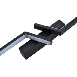 Happy Homewares Sleek Double Stick Led Feature Wall Light Fitting In Matte Sand Black - thumbnail 4