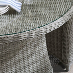 Statement Furniture Swinley 4 Seater Rattan Round Garden Dining Table & Chairs Set - thumbnail 2