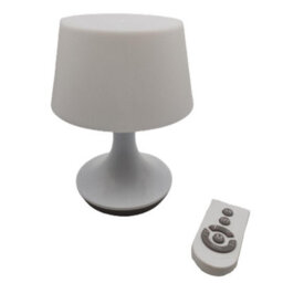 White Table Lamp With Remote - Usb Rechargeable Portable Cordless Light With 10 Brightness Modes - H17.5 X 13.5Cm Diameter - thumbnail 3