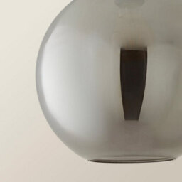 Valuelights Bellamy Easy Fit Smoked Glass Globe Lampshade Ceiling Light Shade (D)25Cm - thumbnail 4