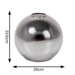 Valuelights Bellamy Easy Fit Smoked Glass Globe Lampshade Ceiling Light Shade (D)25Cm - thumbnail 7