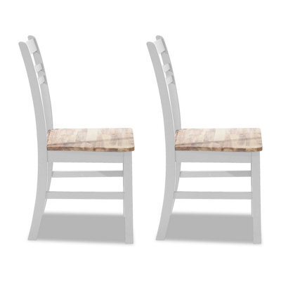 Statement Furniture Florence Country Style Wooden Chairs Set Of 2 - White - image 1