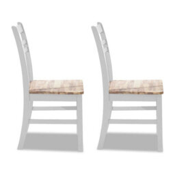 Statement Furniture Florence Country Style Wooden Chairs Set Of 2 - White - thumbnail 1