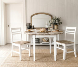 Statement Furniture Florence Country Style Wooden Chairs Set Of 2 - White - thumbnail 2