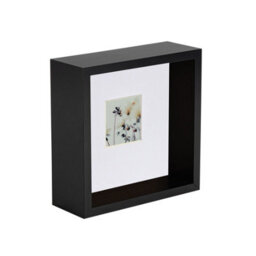 "Nicola Spring 6 X 6"" Deep Photo Frame - Black/white Mount - 3D Deep Box Picture Frame Display Case (2 X 2"" Mount)" - thumbnail 1