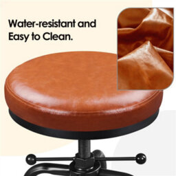 Yaheetech Rustic Swivel Bar Stool For Kitchen Bar Light Brown - thumbnail 4