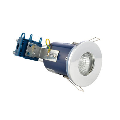 Plum&clay Iris Chrome Recessed Gu10 Downlight Ceiling Spotlight Fire Rated Ip65