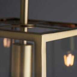 Anson Lighting Hinxton Antique Brass With Clear Glass Shade Timeless Style 1 Light Ceiling Pendant - thumbnail 5