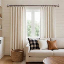 Oxford Homeware Satin Black Nickel Effect Extendable Curtain Pole With Metal Lamp Finials, (L)1600mm-3000mm (Dia) 28mm - thumbnail 8