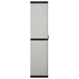 Walplus Garden Storage Cabinet With 3 Shelves Grey&black 68X40X168 Cm - thumbnail 4