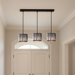 Modern 3 Tier Crystal Chandelier Frame Pendant Light With Clear Glass Rods Luxury Adjustable Hanging Ceiling Light With Bulb - thumbnail 5