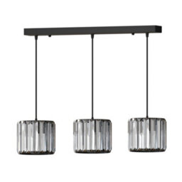 Modern 3 Tier Crystal Chandelier Frame Pendant Light With Clear Glass Rods Luxury Adjustable Hanging Ceiling Light With Bulb - thumbnail 6