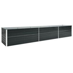 Berkfield Garden Raised Bed Galvanised Steel 480X80X77 Cm Anthracite - thumbnail 2