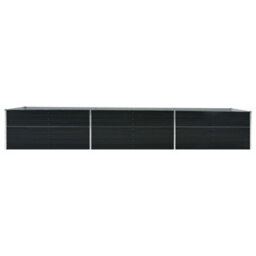 Berkfield Garden Raised Bed Galvanised Steel 480X80X77 Cm Anthracite - thumbnail 3