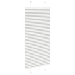 Berkfield Pleated Blind Light Grey 60X100 Cm Fabric Width 59.4 Cm Polyester - thumbnail 4