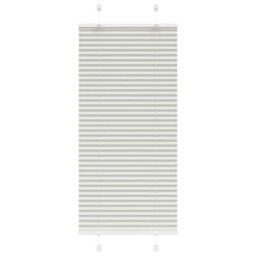 Berkfield Pleated Blind Light Grey 60X100 Cm Fabric Width 59.4 Cm Polyester