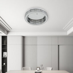 Thehotsale 30W 50Cm Dia Round Crystal Celling Light Chrome Finish Cool White Light - thumbnail 8