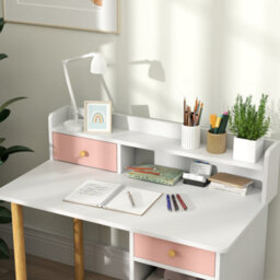 Aiyaplay Kids Desk And Chair Set For Studying, Reading, Drawing, Pink - thumbnail 8
