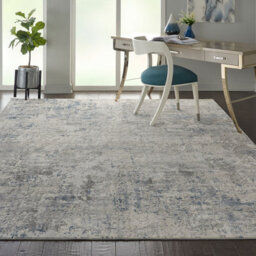 Ivory Grey Blue Rug, 10mm Thickness Stain-Resistant Rug, Luxurious Modern Abstract Rug For Dining Room-282Cm X 389Cm - thumbnail 2