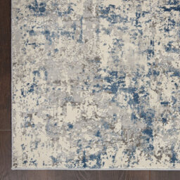 Ivory Grey Blue Rug, 10mm Thickness Stain-Resistant Rug, Luxurious Modern Abstract Rug For Dining Room-282Cm X 389Cm - thumbnail 4