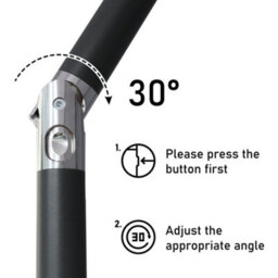 Sundaze 2.7M Green Garden  Parasol Umbrella With Solar Led Lights And Crank Tilt Function Outdoor Patio - thumbnail 9