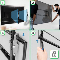 "Duronic Tvb777 Tilt Adjustable Tv Bracket, Wall Mount With Vesa 600X400 For Flat Screen Television 33-60""" - thumbnail 7