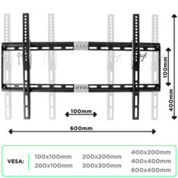 "Duronic Tvb777 Tilt Adjustable Tv Bracket, Wall Mount With Vesa 600X400 For Flat Screen Television 33-60""" - thumbnail 5
