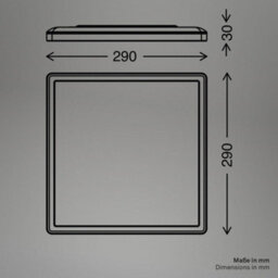 Briloner Ceiling Light Led 18W 2400Lm Square Ultra Slim Wood Look Panel 290mm Warm White - thumbnail 8