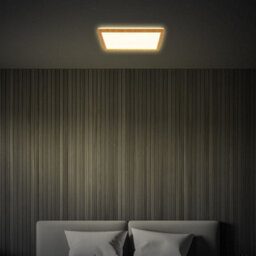 Briloner Ceiling Light Led 18W 2400Lm Square Ultra Slim Wood Look Panel 290mm Warm White - thumbnail 7