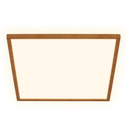 Briloner Ceiling Light Led 18W 2400Lm Square Ultra Slim Wood Look Panel 290mm Warm White - thumbnail 1