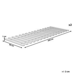 Beliani Set Of 2 Slatted Bed Bases Blanzac 90 X 200 Cm (Eu Single) - thumbnail 3