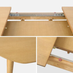 Sweeek - 6 To 8-Seater Extendable Oval Dining Table Natural 160X90X75 Cm - Lisa - thumbnail 4