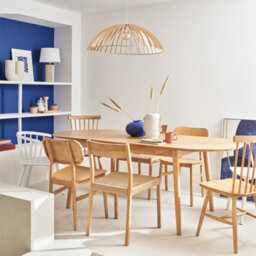Sweeek - 6 To 8-Seater Extendable Oval Dining Table Natural 160X90X75 Cm - Lisa - thumbnail 7