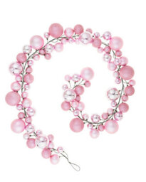 WeRChristmas 9 Ft Pink Christmas Bauble Garland Decoration - thumbnail 1