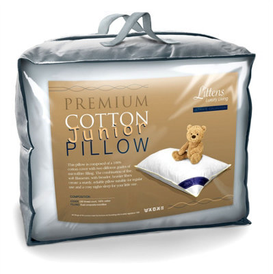 "Littens Junior Cot Bed Size Pillow, Ultimate 230Tc Premium Cotton, Kids, Toddler 16"" X 24"" (40Cm X 60Cm)"