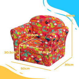 Aiyaplay Kids Armchair Toddler Sofa Chair Bedroom Playroom, Jungle Dinosaur - thumbnail 3