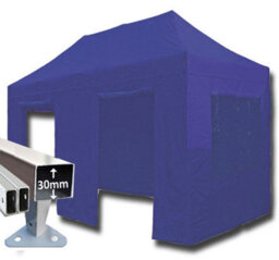 Crocodile Trading 3M X 6M Trader-Max 30 Commercial Instant Shelter Pop Up Gazebos Frame, Canopy & Sides - Navy Blue