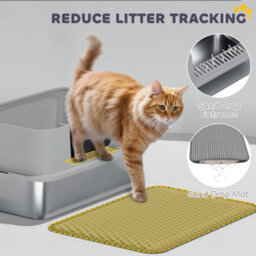 Pawhut Stainless Steel Litter Box With Scoop, High Sided Cat Litter Tray - thumbnail 6