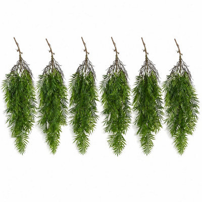 Leaf Pack Of 6 X 90Cm Artificial Trailing Palm Fern Plant Hanging Faux Tropical Greenery - image 1