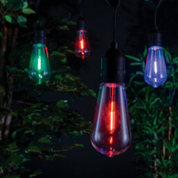 Tcp Led Festoon Lights,  10M Colour Changing Outdoor & Indoor Lighting, St64 E27 Rgb Mains Powered - thumbnail 1