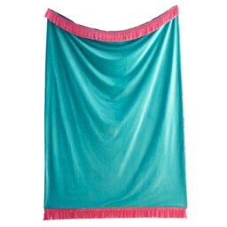 Laurence Llewelyn-Bowen Cotswold Fantasia Soft Touch Floral Print Navy Velvet Throw - thumbnail 3