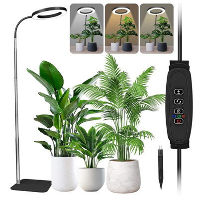 Grow Lights For Indoor Plants - Full Spectrum Led Plant Growing Light With 3 H / 9 H / 12 H Auto Timer, Height Adjustable