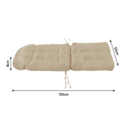 Living And Home Khaki Garden Chair Seat Pad Cushion Waterproof Outdoor Bench Swing Chair Egg Chair Seat Cushion 125Cm L X 53Cm W - thumbnail 6
