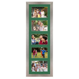 AK Frames 26X8 Aluminum Modern Multi Photo Frame With Emerald Mount - Holds 5 Apertures (5X) 6X4 Photos - thumbnail 1
