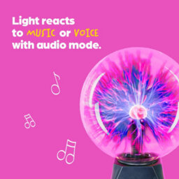 Wicked Gizmos 8 Inch Magic Plasma Ball Touch Sensitive Glass Lightning Sphere With Audio Mode Fun Retro Gadget Lamp And Gift - thumbnail 5