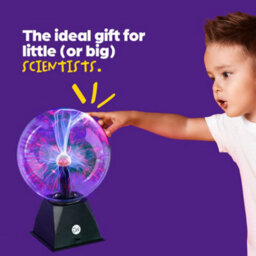 Wicked Gizmos 8 Inch Magic Plasma Ball Touch Sensitive Glass Lightning Sphere With Audio Mode Fun Retro Gadget Lamp And Gift - thumbnail 3