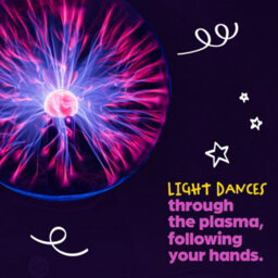Wicked Gizmos 8 Inch Magic Plasma Ball Touch Sensitive Glass Lightning Sphere With Audio Mode Fun Retro Gadget Lamp And Gift - thumbnail 6