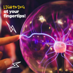 Wicked Gizmos 8 Inch Magic Plasma Ball Touch Sensitive Glass Lightning Sphere With Audio Mode Fun Retro Gadget Lamp And Gift - thumbnail 2