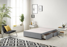 Somnior Beds Somnior Platform Divan Base Plush Charcoal With 4 Drawers  - Double - thumbnail 1