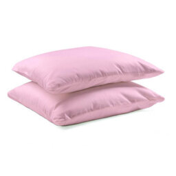 Casa Bonita Pair Of Pink Pillowcases - Peach Skin Microfibre Polyester - Soft Touch Easy Care Pillow Covers